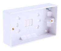 775-8116 RS PRO White Back Box, BS, IP20, 2 Gangs, 147 x 86.6 x 28mm