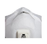 3m-8833 3M 8300 Series Disposable Face Mask for General Purpose Protection, FFP3, Valved, Moulded 10 per Package