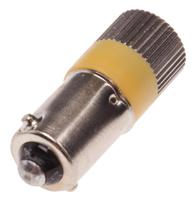 204-451 RS PRO Yellow LED Indicator Lamp, 28V ac/dc, BA9s Base, 10mm Diameter, 120/110mcd