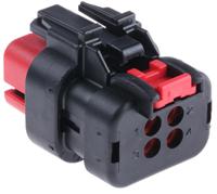 776524-1 TE Connectivity, AMPSEAL 16 Automotive Connector Socket Red Cable Mount 4 Way