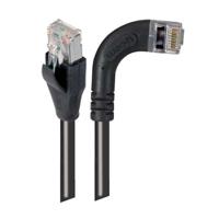 trd815sra7blk-1 L-ComTRD, 1ft Cat5e, Black RJ45 to Male RJ45 Male, Copper Braid Shielded, Terminated PVC Sheath