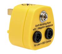 218-642 RS PRO Earth Bonding Plug With 10 mm Stud, Banana Socket x 2
