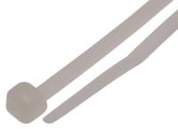 811-1561 RS PRO Cable Tie, 142mm x 3.2 mm, Natural Nylon, Pk-100
