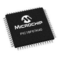 pic18lf67k40-ipt Microchip PIC18LF67K40-I/PT, 8 bit PIC, PIC18LF67K40 Microcontroller, 64 MHz, 128kB FLASH, 64-Pin TQFP
