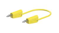 641030-15024 Staubli Test lead, 19A, 30 → 60V, Yellow, 150cm Lead Length