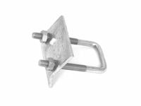 221-6346 RS PRO Hot Galvanised Steel Beam Clamp, Fits Channel Size 21 x 41mm