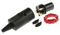 171-102 RS PRO Cable Mount Loudspeaker Connector Plug, 4 Way, 20ABlack, Screw Down, Solder Termination