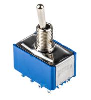 5666a APEM Toggle Switch, Panel Mount, On-On, 4PDT, Solder Terminal