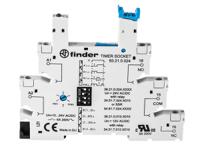 93210024 Finder 93 5 Pin 12V ac/dc DIN Rail Relay Socket, for use with 34.51 Series Relay