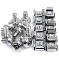 cabscrewm6 StarTech.com Mounting Screws and Cage Nuts for Use with Server Racks and Cabinets, M6 Thread, 50 Piece(s), 19 x 6 x 17mm
