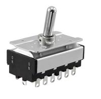 et610n13-z Nidec Components Toggle Switch, Panel Mount, On-On, 6PDT, Solder Lug Terminal