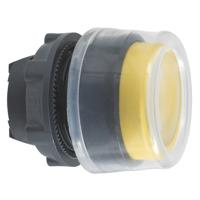 zb5ap5 Schneider Electric Harmony XB5 Series Yellow Spring Return Push Button Head, 22mm Cutout, IP66, IP67