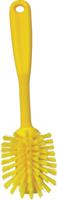 42376 Vikan Medium Bristle Yellow Scrubbing Brush, 23mm bristle length, PET bristle material
