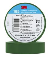 3m-165-green-15mm-x-10m 3M Temflex Green Vinyl Electrical Tape, 15mm x 10m