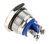 r16ffsstag EOZ Push Button Switch, Momentary, Panel Mount, 16.2mm Cutout, SPST, 48 V dc, 250V ac, IP65