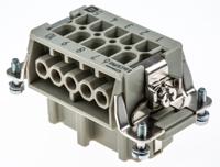 09330102701 HARTING Heavy Duty Power Connector Insert, 16A, Female, Han E Series, 10 Contacts