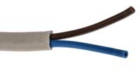 491-819 RS PRO 2192Y 0.5 mm² 2 Core Power Cable, H03VVH2-F, White PVC, 100m