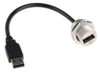 122-3031 RS PRO USB 2.0, Male USB A to Female USB A