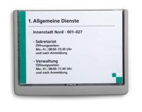 486637 Durable Graphite A5 Smooth and rigid Doorplate, 148.5mm Height, 210mm Width