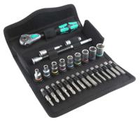 05004019001 Wera 28-Piece Imperial 1/4 in Standard Socket/Bit Set with Ratchet, 6 point; Hex Bit; Phillips Bit; Pozidriv Bit; Torx