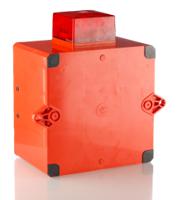 yl80d50rrfwr Clifford & Snell YL80 Series Red Sounder Beacon, 24 V dc, IP66, Side Mount, 116dB at 1 Metre