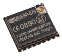 esp-07s RF Solutions ESP-07S 3 to 3.6V WiFi Module, FTP, HTTP, IPv4, TCP/IP GPIO, HSPI, I2C, I2S, IR, PWM, UART