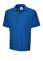 uc102lb-m Uneek UC102 Blue Cotton, Polyester Polo Shirt