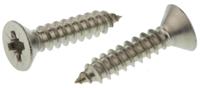 180-689 RS PRO Plain Stainless Steel Countersunk Head Self Tapping Screw, N°8 x 3/4in Long 19mm Long