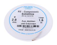 2716200037 Felder Lottechnik 27.162 1.6m Desoldering Braid, Width 2mm