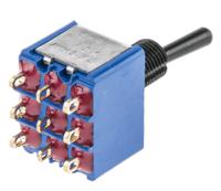 5656adbgk APEM Toggle Switch, Panel Mount, On-On, 3PDT, Solder Lug Terminal, 30V dc