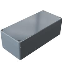 01101008 Rose Aluminium Standard Series Grey Die Cast Aluminium Enclosure, IP66, IK09, Grey Lid, 100 x 100 x 81mm