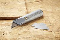 2-10-199 Stanley Safety Knife with Straight Blade, Retractable