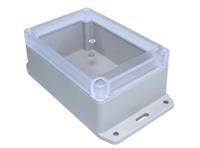 rp1135bfc Hammond RP Series Light Grey ABS General Purpose Enclosure, IP65, Flanged, Clear Lid, 125 x 85 x 55mm