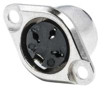 491-083 RS PRO 3 Pole Din Socket, 1A, 100 V ac, Push Lock, Female, Chassis Mount