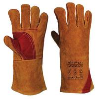 a530brrxxxl Portwest A530 Brown Leather Welding Gloves, Size 12
