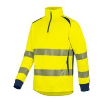 sweatlgh01jml T2S Yellow/Navy Unisex Hi Vis Sweatshirt, L