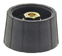 s290250-blk Sifam 29.5mm Black Potentiometer Knob for 6.35mm Shaft Splined, S290250-BLK