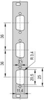 30118-332 nVent SCHROFF Front Panel, 3U, 4HP