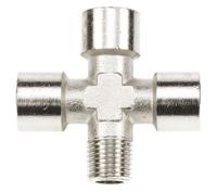0909-00-13 Legris Cross Threaded Adaptor, R 1/4 Male to G 1/4 Female, Threaded Connection Style