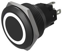 82-69511154 EAO Series 82 Series Illuminated Push Button Switch, Momentary, Flush Mount, 22mm Cutout, SPST, SPST, White LED, 24V,