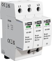 101-804 RS PRO Three Phase Industrial Surge Protector, 50kA, 1.25kV, DIN Rail Mount