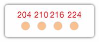 552-630 RS PRO Non-Reversible Temperature Sensitive Label, 160°C to 224°C, 4 Levels