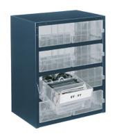 137584 Raaco 8 Drawer Storage Unit, Steel, 435mm x 357mm x 255mm, Blue
