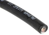 25114-bk005 Alpha Wire XTRA-GUARD 2 Control Cable, 4 Cores, 0.23 mm² 24 AWG, Screened, 30 m, Black Polyvinyl Chloride Sheath