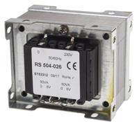 504-026 RS PRO 100VA 2 Output Chassis Mounting Transformer, 6V ac, IEC 61558-2-6