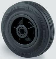 399-852 Guitel Hervieu Black Rubber Abrasion Resistant Trolley Wheel, 250kg