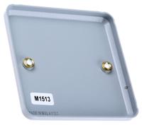k3390-alm MK Electric Silver 1 Gang Blanking Plate