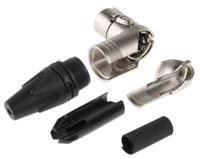 nc5frx Neutrik Cable Mount XLR Connector, Right Angle, Female, 50 V ac, 5 Way, Silver over Nickel Plating