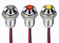 171-3769 RS PRO Green, Red Panel Mount Indicator, 21.6 → 26.4V dc, 6mm Mounting Hole Size, Lead Wires Termination, IP67