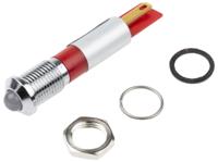 211-516 RS PRO Red Panel Mount Indicator, 24V ac/dc, 8mm Mounting Hole Size, Solder Tab Termination, IP67
